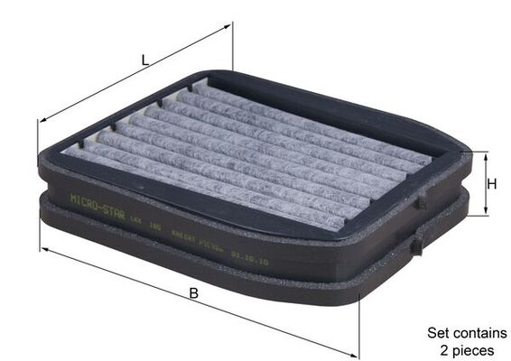 Filter, interior air - LKK165/S MAHLE - 0123200021/S, 10928191, 17164FKX2