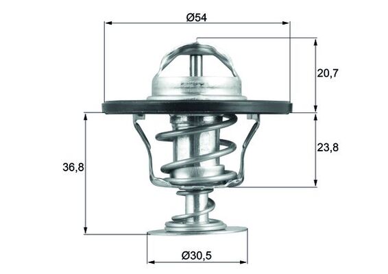 Thermostat, Kühlmittel - TX5292 MAHLE - 12597583, 265-195, 34769
