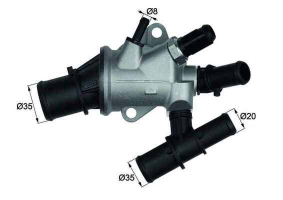 TI17088, Thermostat, coolant, Thermostat, MAHLE, 180427, 350063, 409-88, 411928.88D, 46790296, 78571, 820562, 862028288, 8MT354776-011, TH28888G1, TH7176.88J, 76790296