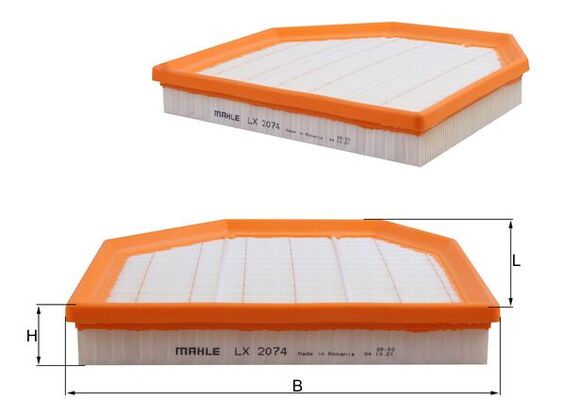LX2074, Air Filter, Air filter, MAHLE, 13727843284, 48535, ADB112232, C24242, F026400509, LVFA1694, PA3691, 7843284