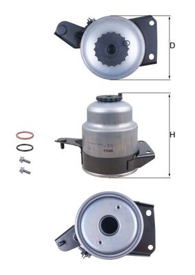 Fuel filter - KL829D MAHLE - 233000X010, 233900X010