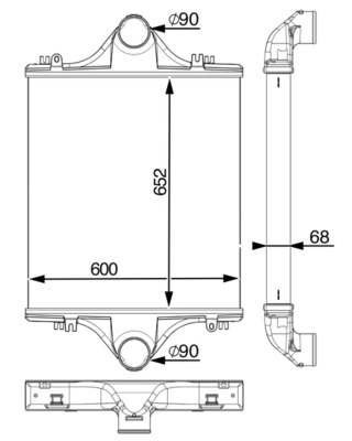 CI90000P, Ladeluftkühler, Kühler, MAHLE, 0737.3001, 10834, 22247, 267170N, 309005, 314015, 34192, 376723741, 403690, 81061300083, 815B03, 818881, 96977, KMN024, LK9005, MN4024, WG1724137, 267220N, 34192NN, 376723745, 404460, 7373001, 81061300102, 267220T, 81061300129, 8ML376723741, 81061300182, 81.06130.0073, 81061300057, 81061309073