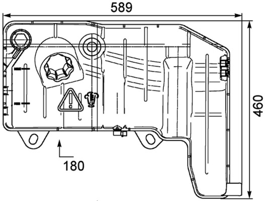 Ausgleichsbehälter, Kühlmittel - CRT55000P MAHLE - 0000041215631, 359001600070, 376705511