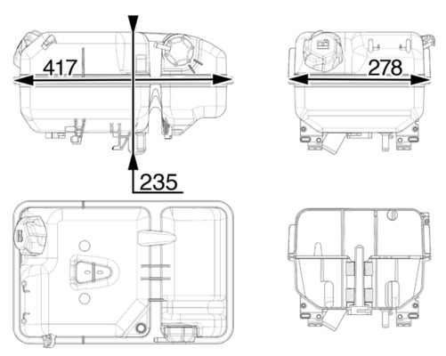 Ausgleichsbehälter, Kühlmittel - CRT237000P MAHLE - 1909460, 376765761, 455033