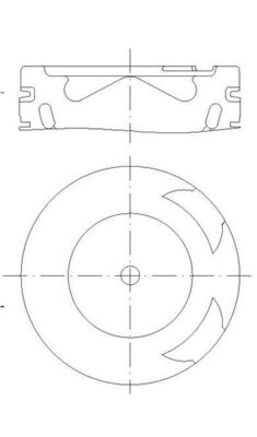Piston - 001PI00186000 MAHLE - 41276600, 8744460000, 9360300617