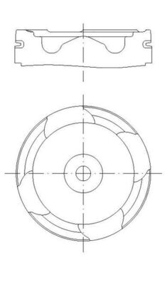 Complete piston with rings and pin - 227PI00149000 MAHLE