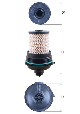 Fuel filter - KX480 MAHLE - 102678, 164000637R, ALG7622