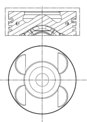 Piston - 001PI00105002 MAHLE - 8742870700