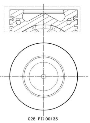 Kolben - 028PI00135001 MAHLE