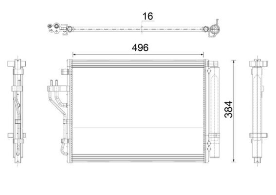 AC43000P, Kondensator, Klimaanlage, Klimaanlage verschiedene, MAHLE, 08283039, 107111, 11021620, 261145, 350203778000, 351004-701, 35999, 43700, 562034N, 60825280, 754M44, 814494, 82005280, 940353, 976062Y000, 97606-2Y001, AC830004, DCC1915, DCN41004, F4-AC1173, F4AC1173, HC200NE9AB, HY5280, HY5280D, K526A06, KTT110537, PXNCB-110, Y55615, 8283039, 976062Y001