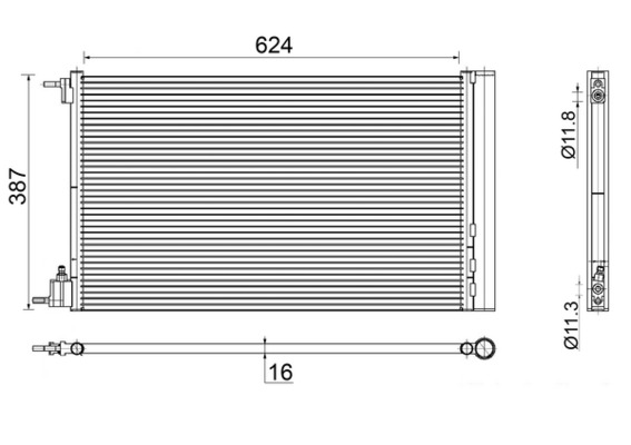 Condenser, air conditioning - AC552000S MAHLE - 08072046, 13241737, 152039N