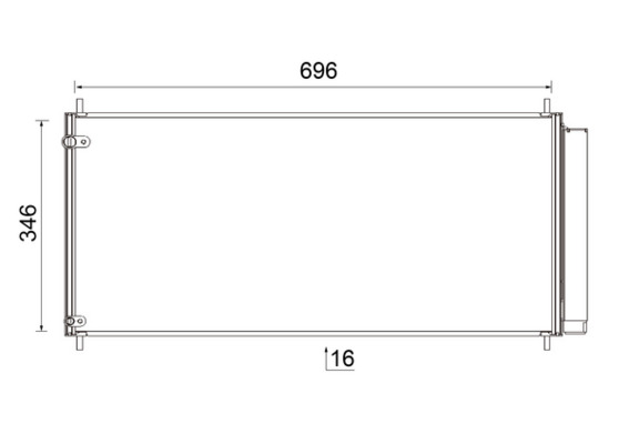 AC799000S, Kondensator, Klimaanlage, Klimaanlage verschiedene, MAHLE, 0815.3058, 107440, 212100N, 260476, 350203685000, 351343-401, 35838, 43435, 53005406, 7110290, 728M69, 814205, 8661901, 8845002310, 940036, AC844983, CF20433, DCN50022, TO5406, TO5406D, WG2161124, 351343-404, 8845002410, DCC1817, TY020C002, 351310151, 8845012290, TOA5406, 8FC351310-151, 8FC351343-401