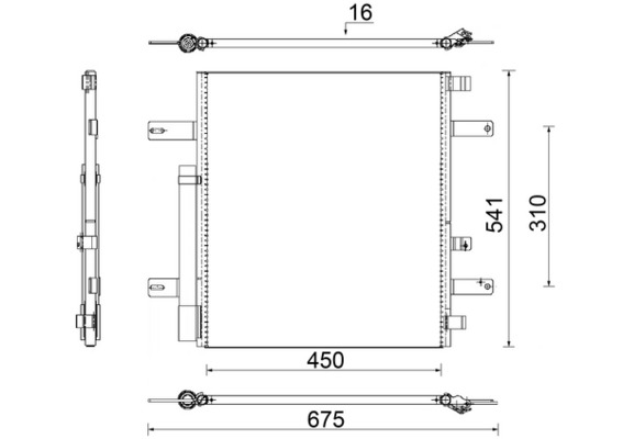 Condenser, air conditioning - AC853000S MAHLE - 08062092, 105459, 132000N