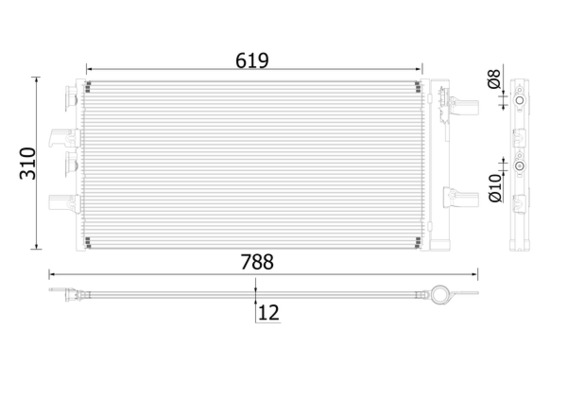 AC892000P, Kondensator, Klimaanlage, Klimaanlage verschiedene, MAHLE, 052029N, 08022042, 107618, 350203786000, 350404, 351009691, 43629, 6015701, 64509271204, 667189, 940509, BW5550D, DCC1964, DCN05104, M7700070, 52029N, 8FC351009-691, 9271204