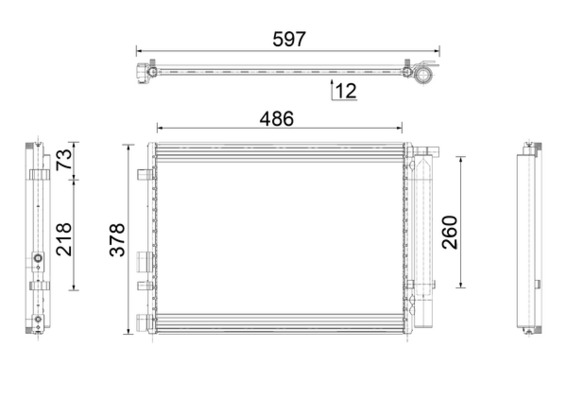 Condenser, air conditioning - AC916000P MAHLE - 351010431, 562089N, 82005249