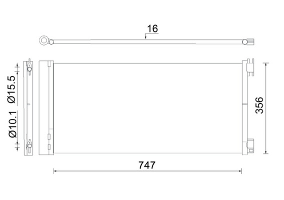 Condenser, air conditioning - AC925000S MAHLE - 107613, 182054N, 30C60067