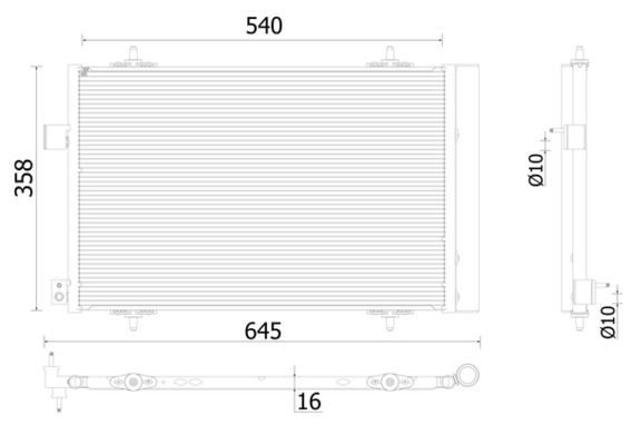 AC938000P, Condenser, air conditioning, Air-conditioning various, MAHLE, 105585, 1223226, 260960, 30C10028, 345665, 350203638000, 351010491, 35946, 60095272, 62019N, 6455HV, 721M52, 8033031, 814363, 8424400, 888-0400538, 9005272, CN5274D, DCN21019, F4AC8015, KTT110432, TSP0225665, 1223226X, 8FC351319451, 9005274, CNA5274D, DCC1598