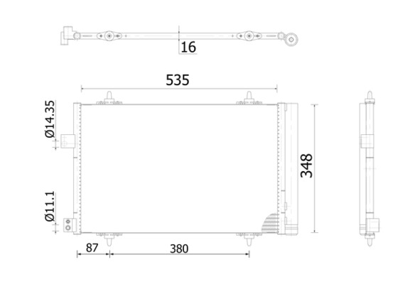 AC938000S, Condenser, air conditioning, Air-conditioning various, MAHLE, 105585, 1223226, 260960, 30C10028, 345665, 350203638000, 351010494, 35946, 60095272, 62019N, 6455HV, 721M52, 8033031, 814363, 8424400, 888-0400538, 9005272, CN5274D, DCN21019, F4AC8015, KTT110432, TSP0225665, 1223226X, 8FC351319451, 9005274, CNA5274D, DCC1598