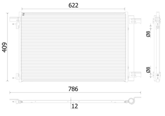 AC939000P, Condenser, air conditioning, Air-conditioning various, MAHLE, 107026, 162014N, 30C55020, 351010501, 35948, 40005364, 43820, 60405364, 6455HW, 940479, DCC1757, DCN21021, F4AC8071, PE5364D, 8FC351319461, PEA5364D