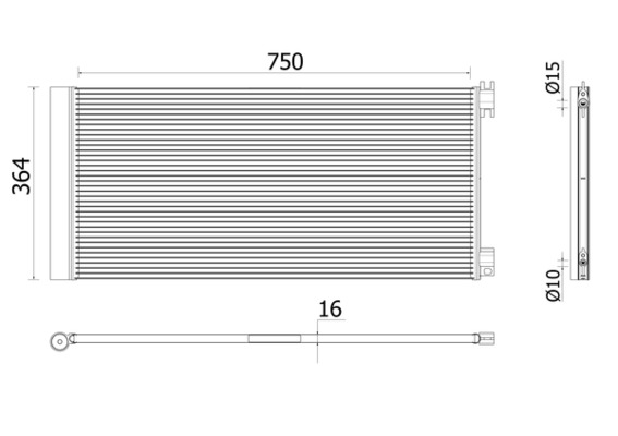 AC945000P, Condenser, air conditioning, Air-conditioning various, MAHLE, 107613, 182054N, 30C60067, 345575, 350429, 43015702, 4422250, 667190, 8093078, 8FC351011-491, 921000022R, 93868375, 940596, DCC1955, DCN23042, F4AC1180, KTT110586, M7231150, RT5626D, V46620034, RTA5626D