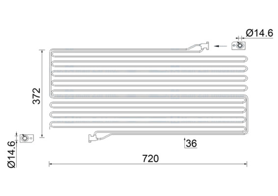 Condenser, air conditioning - AC951000S MAHLE - 08603013, 11006435, 168556