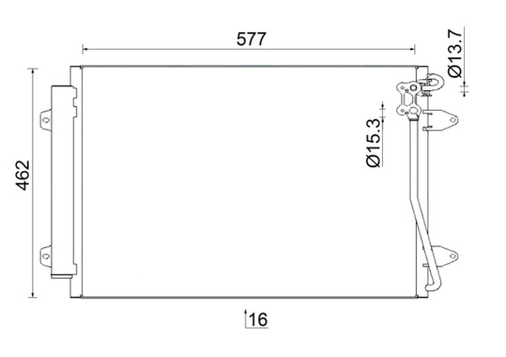 Condenser, air conditioning - AC954000S MAHLE - 561820411C, V15621056