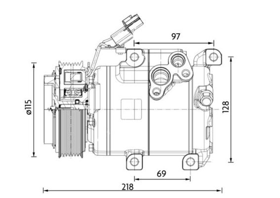 Compressor, air conditioning - ACP1467000P MAHLE - 351011-211, 9925059000, F500EUEJA