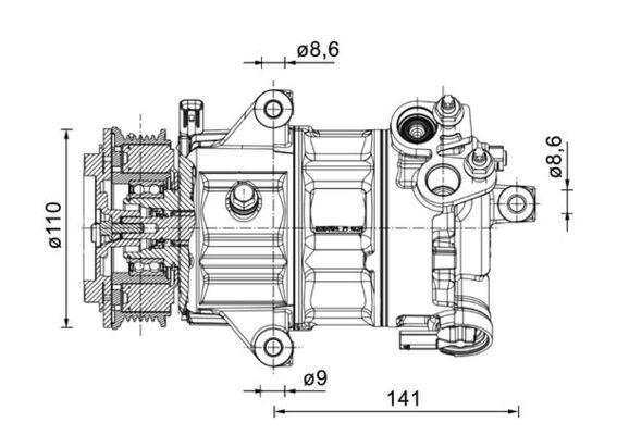 Compressor, air conditioning - ACP1491000P MAHLE - 2127152, 2484428, GN1119D629A2A