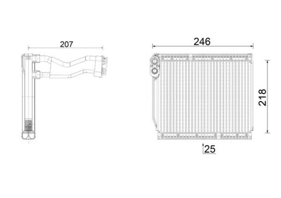 AE161000P, Verdampfer, Klimaanlage, Klimaanlage verschiedene, MAHLE, 351010421, 971394P000