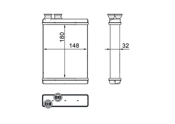 Heat Exchanger, interior heating - AH265000S MAHLE - 351511764, 6C0819031, 73997