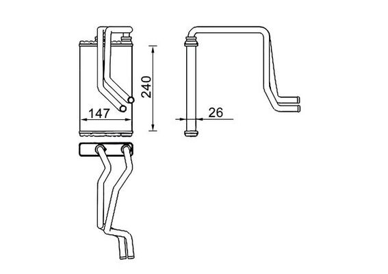Heat Exchanger, interior heating - AH271000S MAHLE - 351512024, 6448S0