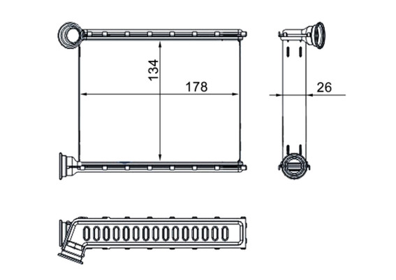 Heat Exchanger, interior heating - AH272000S MAHLE - 271153553R, 351512034, 715345