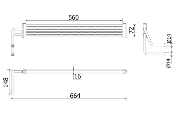 Oil Cooler, steering system - CLC97000P MAHLE - 056072N, 17117570100, 376749201