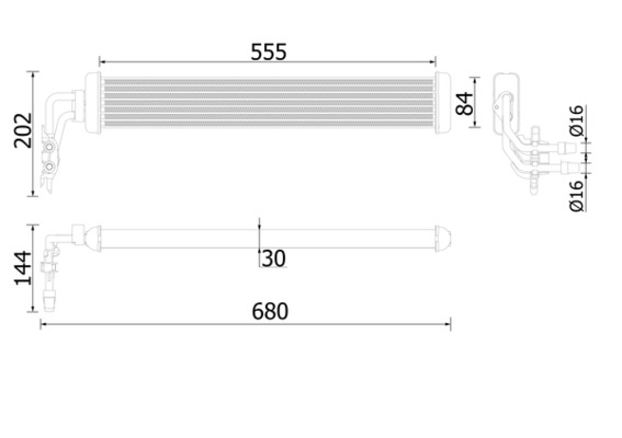 Oil Cooler, automatic transmission - CLC223000P MAHLE - 17217575243, 376787781, 7575243