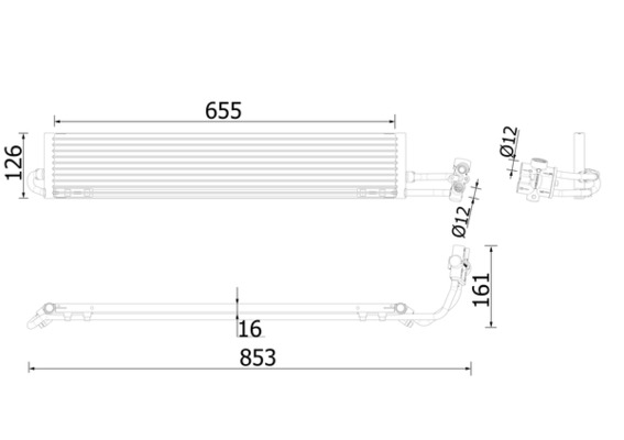 Oil Cooler, automatic transmission - CLC234000P MAHLE - 97030701511