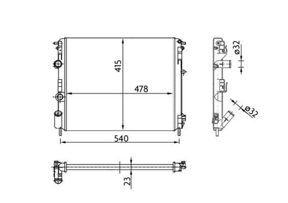 CR36000S, Kühler, Motorkühlung, Kühler, MAHLE, 123156, 205600, 2140000QAX, 232621, 350213103500, 376700-584, 43002269, 58148, 637931, 728-0010, 7700428082, DRM23014, RENA5195A, RT2269, TSP0524073, 205700, 350213103503, 376700581, 732621, 8200156548, RTA2269, 350213103504, 8MK376700-581, 350213195200, 359000300040, 359000390040