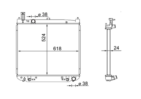 Radiator, engine cooling - CR1577000S MAHLE - 01153189, 028M16, 104195
