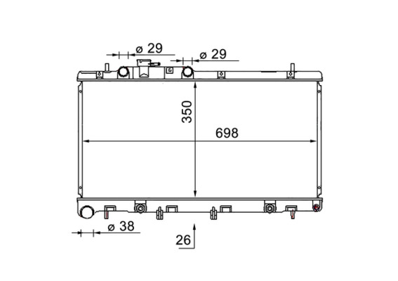 Radiator, engine cooling - CR1580000S MAHLE - 104373, 342115, 376777204
