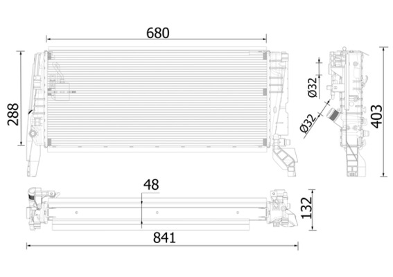 Radiator, engine cooling - CR2320000P MAHLE - 17118603269, 376997571, 8603269