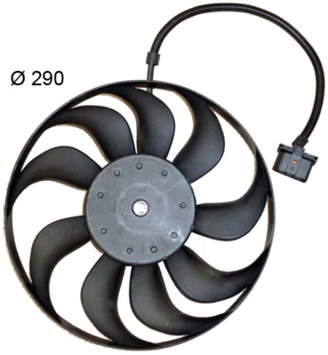 Fan, radiator - CFF373000S MAHLE - 1J0959455N, 351150044, GA200431
