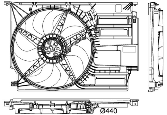 Fan, radiator - CFF403000P MAHLE - 17427617609, 351151-081, V20-01-0026