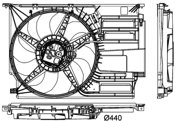 Fan, radiator - CFF404000P MAHLE - 17427617610, 351151-091, 47922