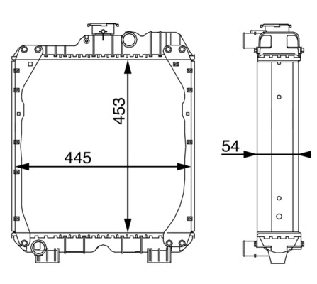Radiator, engine cooling - CR101000S MAHLE - 05098910, 127955, 31R53004