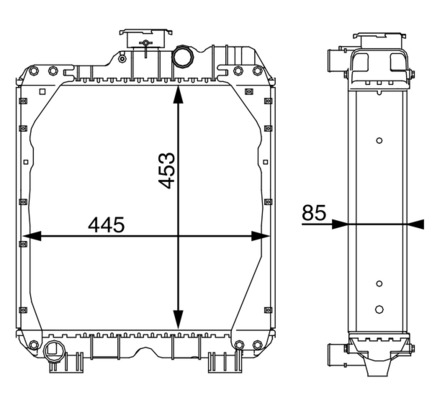 Radiator, engine cooling - CR108000S MAHLE - 127956, 31R53005, 376702804