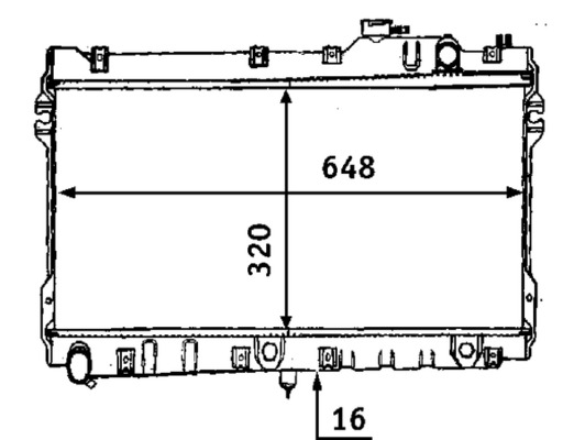 Radiator, engine cooling - CR185000S MAHLE - 016N24, 101998, 110380N