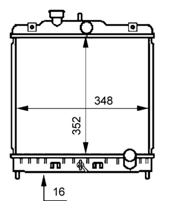 Radiator, engine cooling - CR194000S MAHLE - 0119.2001, 100003N, 19010P04G01