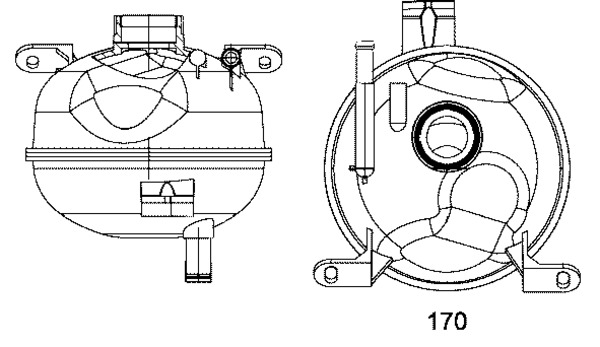 Ausgleichsbehälter, Kühlmittel - CRT8000S MAHLE - 1304603, 359001600420, 376702304