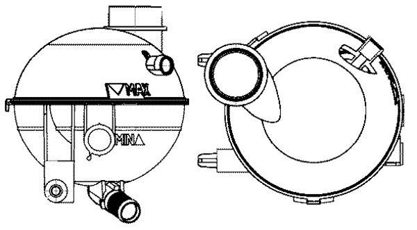 Ausgleichsbehälter, Kühlmittel - CRT14000S MAHLE - 1323.A3, 376702364, 722729