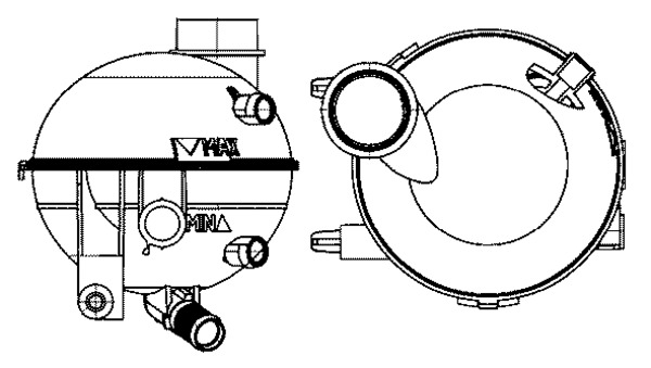 Expansion Tank, coolant - CRT18000S MAHLE - 1323.W4, 376702414, 8MA376702-414