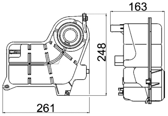 Expansion Tank, coolant - CRT24000S MAHLE - 109344, 376702494, 8E0121403C